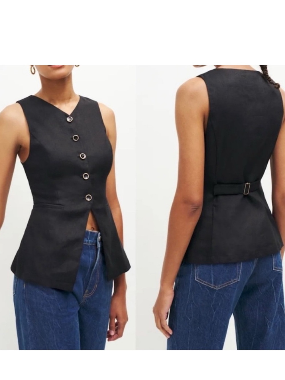 Reformation Aspen Linen Top